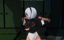 H3DC: 3D Hentai 2b trekt haar vrienden af