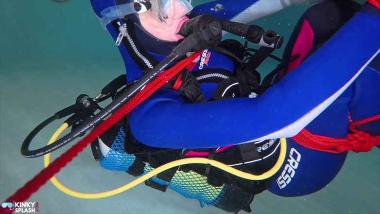 UKCuteGirl Lucy Lauren: Underwater Bondage in Scuba Tied Tight &amp; Dragged Through Water