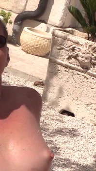 Tattooed Pregnant Brunette Gets Pissed on by Guy