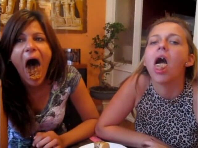 Solo Austria: Melady and Cindy Eating