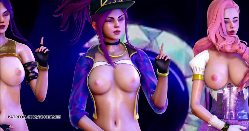 3D-Hentai Games: Blackpink - aag ke saath khelna seksi striptiz kda ahri akali