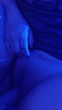 Hot Latina MILF Under Blue Light Gets Oral Sex, Dildo Masturbation and Juicy Fluids with Orgasms