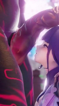 Raiden Shogun Genshin Impact Worshiping a Big Mitachurl Cock Porn Hilichurl 60 Fps