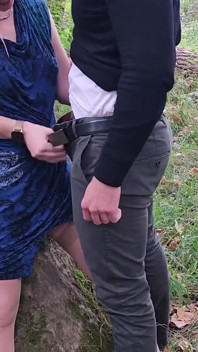 Exhib nature turns into a hot threesome
