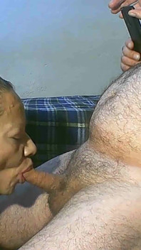 Cougar Cum Swallow - on Her Knees Sucking My Cock