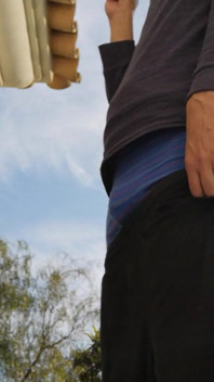 Hot Guy Caught Smoking and Sagging Outside (non-nude)