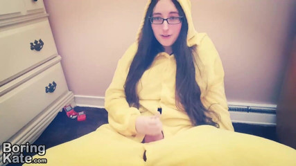 Boring Kate: Fapping in my pikachu kigurumi
