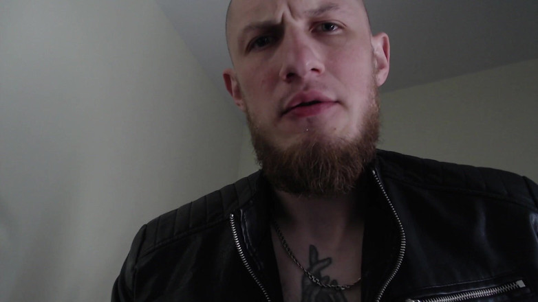 Hunky time: Master in the Leather Jacket Is Drooling