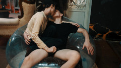 HotDogs studio: Hot sex on a transparent in inflatable chair