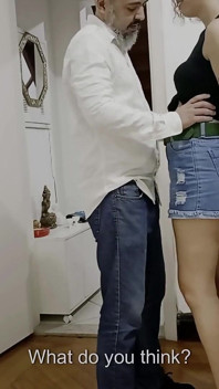 Boss Arrives and Asks the Secretary to Suck and Fuck Him, in the End He Cums on Her Face and Breasts and She Sucks It All