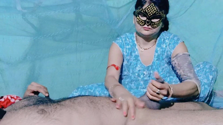 NituRandi94: Desi Stepmom's Friend Massaged His Penis and Fucked Him in...