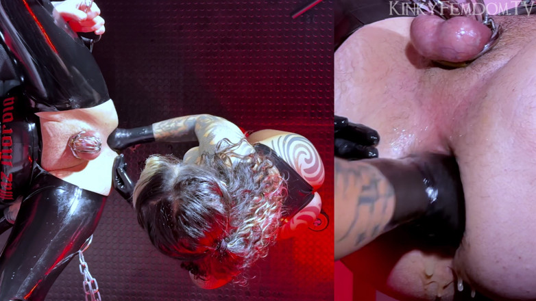 KinkyFemdomTV: Doble fisting anal en ojo de pájaros con dominatrix Yazmin...
