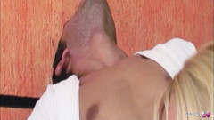 Blonde Big Titted Tranny Alana Fucks Guys in Her Hairy Ass thumbnail