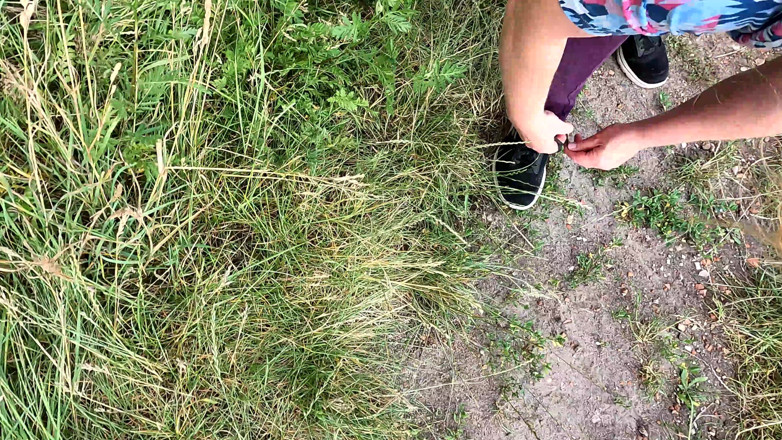 Bouncy Tits Action: Complete Naked in the Woods - Beating Her Vagina and Tits