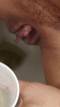 Big Titted Brunette Gets Pissed in Mouth, Then She Pisses in a Cup, Then She Gets Cumshotted