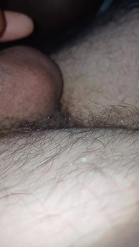 Touching Black Ebony Color Femboy Asks for Cock