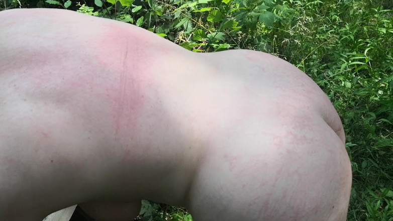 Bouncy Tits Action: Versohl meinen rücken im freien