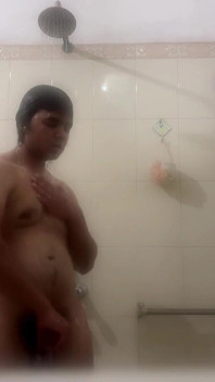 Young Desi Twink Gets Hard in the Shower