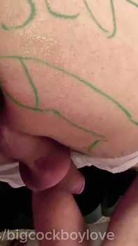 Twink Slut Covered in Cum for the First Time After Wild, Bareback Fucking.