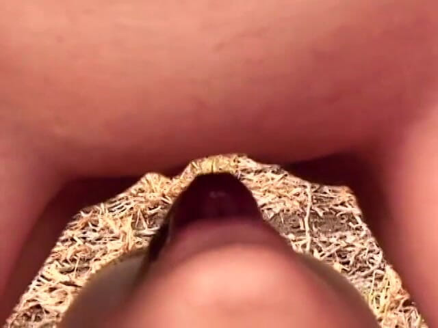 Girl on Girl: Girl eats out her lesbian girl's shaven pussy outside