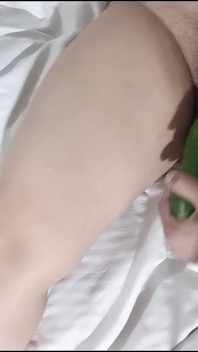 Amateur Desi Pussy Play with Cucumber: Oiled Fingering & Riding Insertion