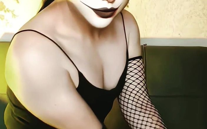 Kitty_Cross: Chlapec v dívce Goth Outf Extra mini šaty velký bílý zadek...