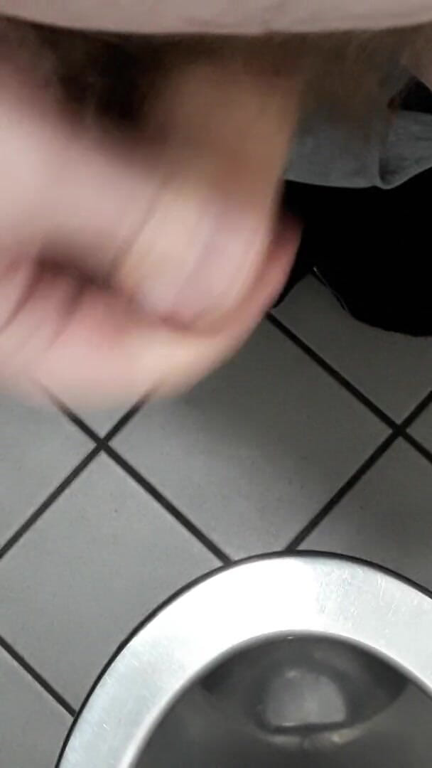 Thebavarianone: Playing with cock in a public toilet