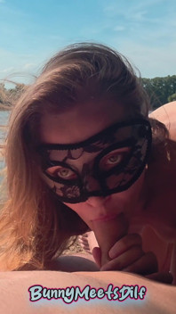 Almost Caught on the Nudist Beach: Blowjob, Riding & Doggy POV