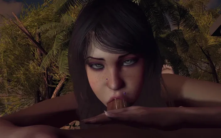 Wraith ward: Good girl tries big cock in her mouth | 3D Porn