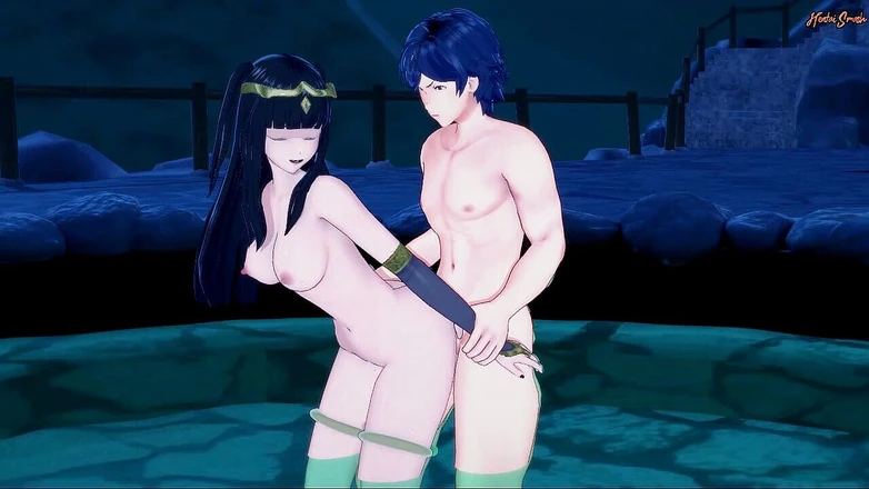 Hentai_Smash: Tharja zostaje zerżnięta przez Chrom w gorącej źródle - Herb Ognia przebudzenie...