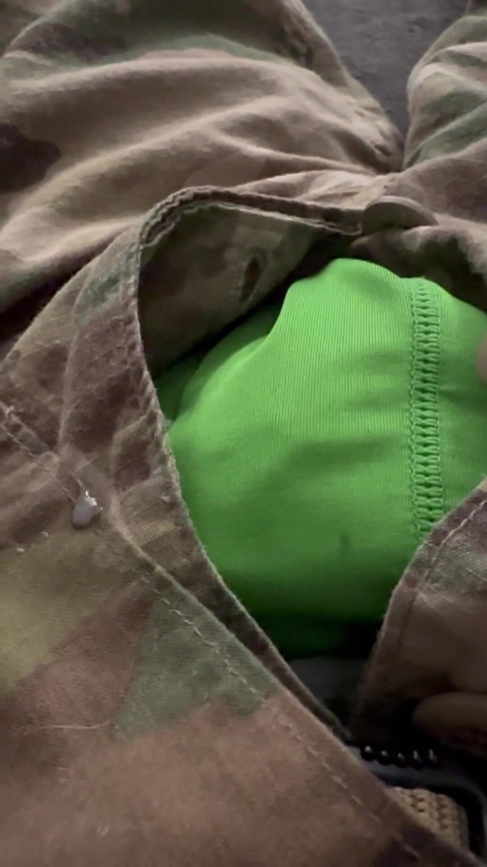 Gay Soldier Stuff: Horny Soldier Jerks off in Uniform Before Work Showing off...