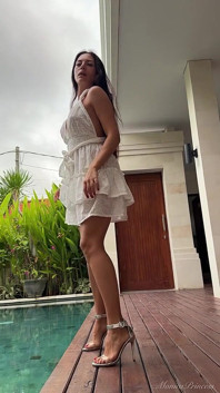 Hot Brunette Tease: Legs, Heels & Naughty Peeks