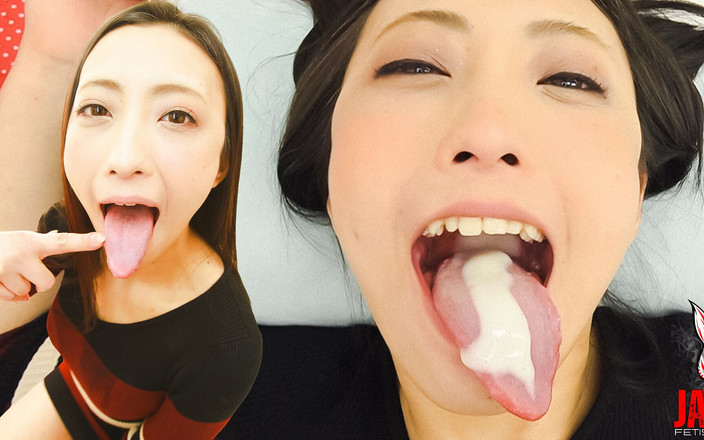 Japan Fetish Fusion: Una lingua, molta saliva e lo sperma nella bocca di...