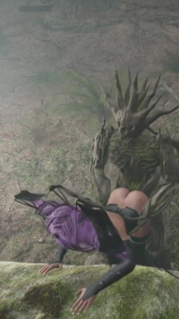 木の怪物fucks魔女