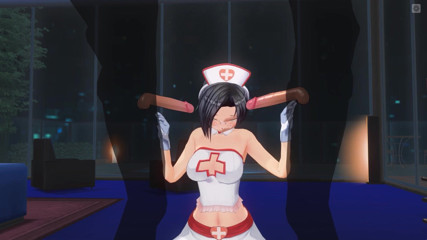 H3DC: 3D hentai nurse sucks dick from two patients at once