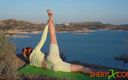 Sheryl X: Het onani efter yoga i sportdräkt!
