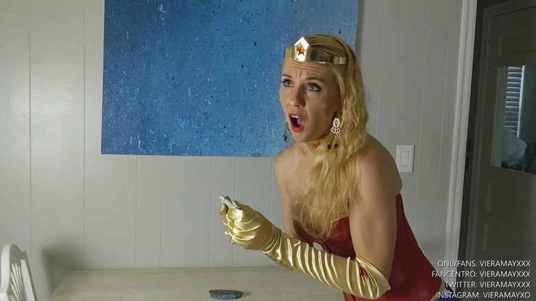 VieraMayXXX: Wonder Woman Caught Breaking in- Fucked