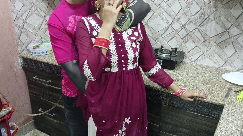 Hornycouple149: Indian Desi Bhabhi Fucked Hard by Her Devar in Kitchen...