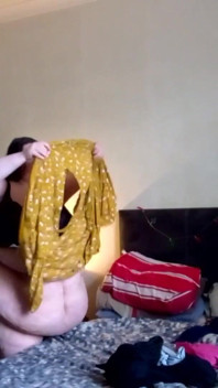 BBW SSBBW bedroom stripping