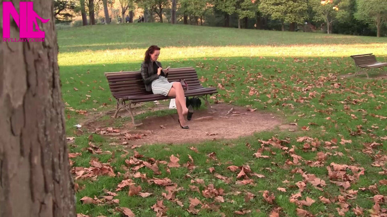 Nyllady: Dangling in Black Patent Pumps in the Park