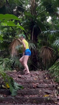 Walking up Old Stairs in the Hawaiian Rainforest