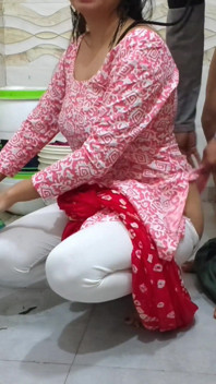 Bhabhi Fucked While Washing Clothes in the Bathroom Risky Outdoor