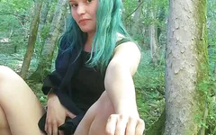 Pissing in the forest