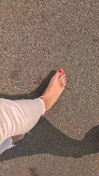 Wetting Jeans on a Bare Foot Hike Together