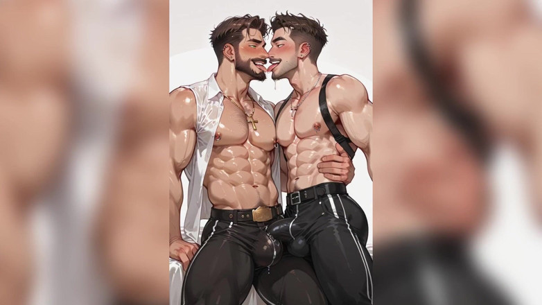 AI gay porn: बड़ा लंड समलैंगिक चुदाई गांड वीर्य