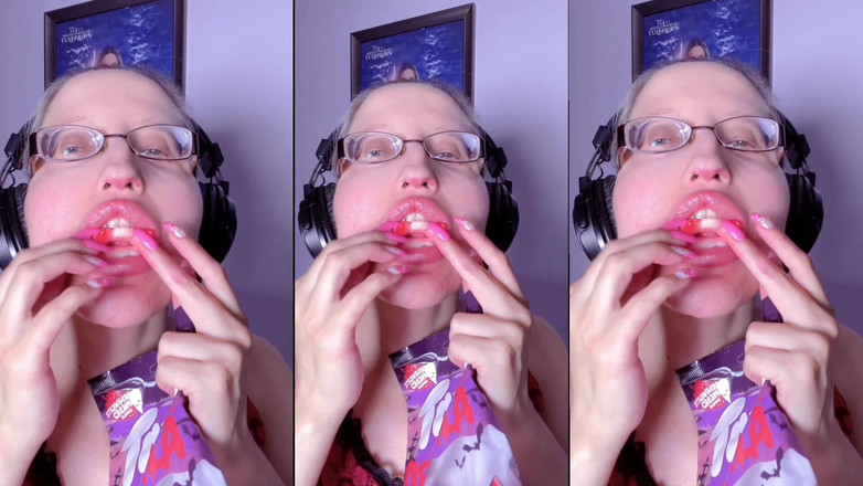 FinDom Goaldigger: Asmr Zuby Candy Eating - Asmr, Oční brýle, Gianess, Rtěnka, Velké...