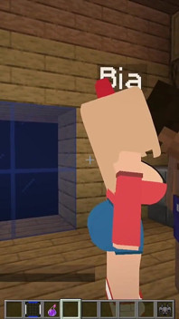 Jenny Mod Minecraft futând puterea de la Chainsaw Man în cur