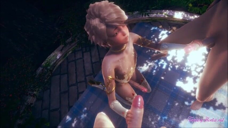 Yaoitube: Yaoi femboy - Erik iki yarak emiyor ve ağzına ve üstüne boşalıyorlar