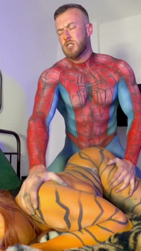 Tigra Takes Spider-mans Big Hard Throbbing Cock
