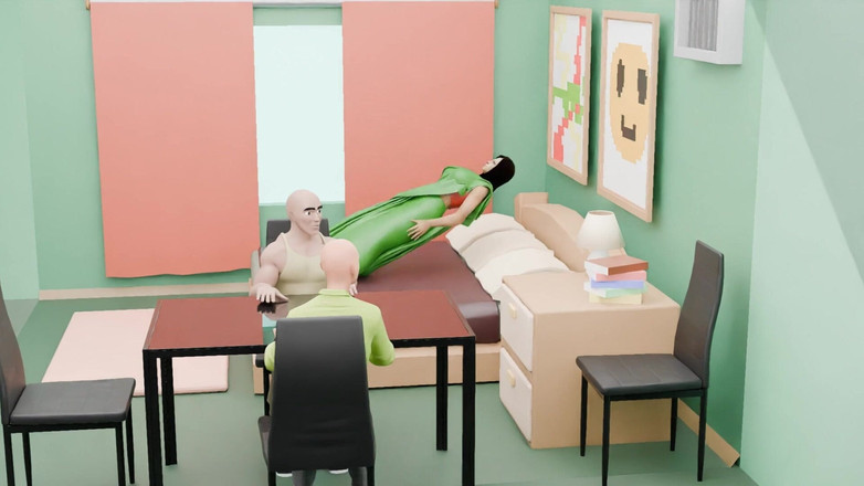 My house for adult: 침실을 공유하는 한밤중에 섹스하는 남편과 이웃